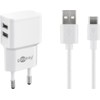 goobay Charger USB-C Dual Charging Set 2.4 A