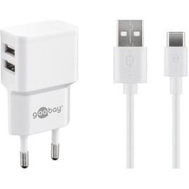 goobay Charger USB-C Dual Charging Set 2.4 A