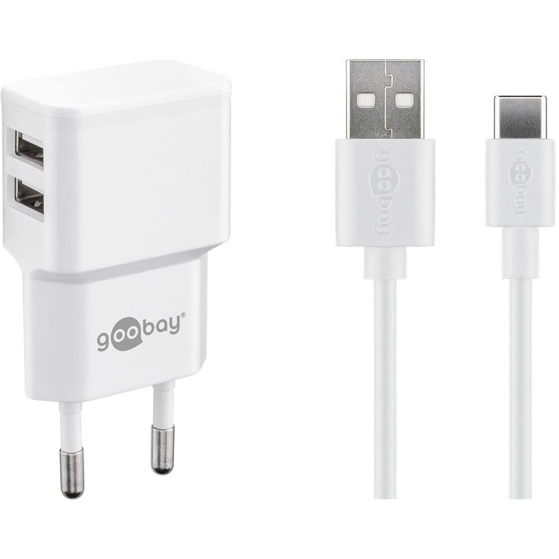 goobay Charger USB-C Dual Charging Set 2.4 A