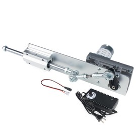 Reciprocating Cycle Linear Actuator, DC 24V Adjustable Telescopic Rocker Arm Mechanism Gear Motor with Speed Controller Regulation Adapter (2cm-8cm/210RPM)