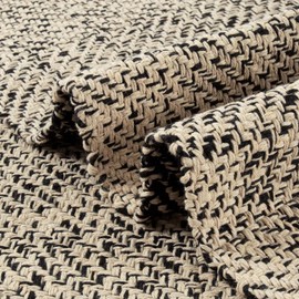 LEEVAN Hallway Runner Rug 2.6' x 8', Natural Braided Kitchen Runner Rug, Washable Woven Reverisible Bathroom Runner, Farmhouse Entryway Rug, Low-Profile Floor Carpet for Doorway