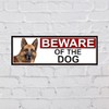Shawprint German Shepherd BEWARE OF THE DOG METAL GATE SIGN