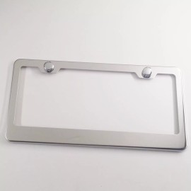 KA Depot Stainless Steel Mirror Chrome License Plate Tag Frame Light Weight  Ford Chevy