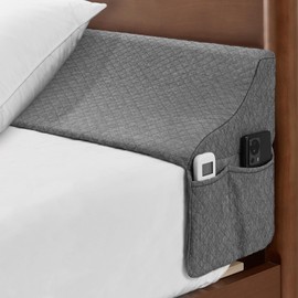 EUHAMS Queen Size Bed Wedge Pillow for Headboard Bed Gap Filller/Mattress Gap Filler (0-7") - Wedge Pillow Headboard Triangle Foam Pillows Wedges Between Headboards Mattress (Grey,60"x10"x6")