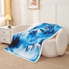 Feelyou Wolf Fleece Throw Blanket Baby 30"x40" Animal Mountain Moon