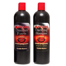 YSSER evans COMBO PACK Brazilian Keratin Hair Smoothing Treatment Blowout Straightening System – Strong 16 fl oz + Clarifying Shampoo, 16 Fl Oz (Pack of 2)