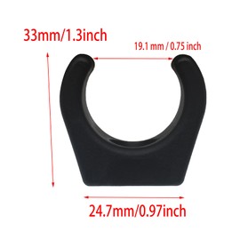GWYAN 2 Pcs Black Boat Ladder Clips Nylon Ladder Paddle Stowage Clips Suitable for 7/8 Inch Pipe