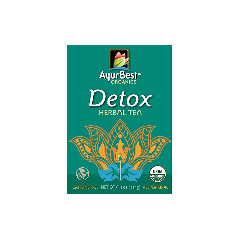 AyurBest Detox Herbal Tea USDA Certified Organic, Net Wt. 4