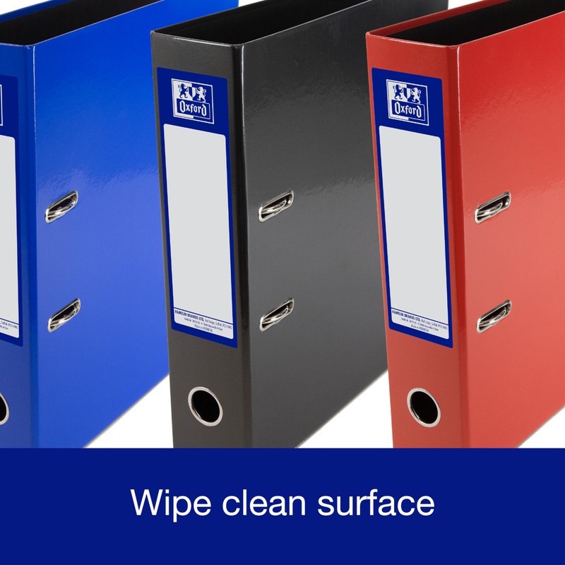 Oxford Premium A4 Lever Arch File, Silver Single Folder, Heavy