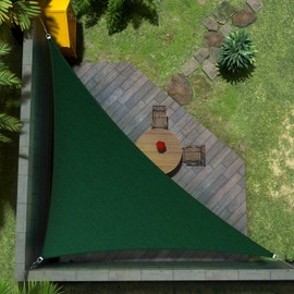 Amgo Custom Size 20' x 21' x 29' Green Right Triangle Sun Shade Sail UPF50+ AGTAPT8, Order to Make Canopy Awning, 95% UV Blockage, Water & Air Permeable, Commercial Standard (We Customize)