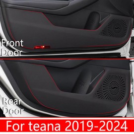 LUNQIN Car Door Anti Kick Pad for Nissan Altima Accessories 2019 2020 2021 2022 2023 2024 Protector Collision Stickers Inner Decorative