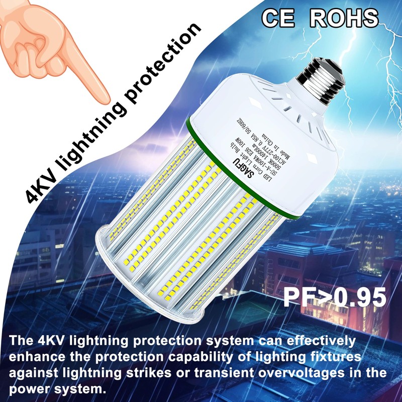 SAGFU 100W LED Corn COB Light Bulb,LED Corn Bulb 5000K