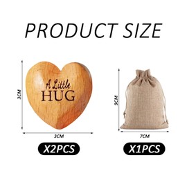 2 Heart Shaped Ornaments, 1 Storage Bag, Female Hug In Box, Thinking Of You Gift, Guardian Angel Gift, Sympathy Gift, Gift To Make Someone Happy, Pocket Hug Gift, Heart Shaped Gift