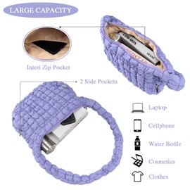 Hjpzrui Quilted Puffer Tote Bag Crossbody Bags for Women Bubble Bag Puffy Purse Shoulder Bag