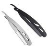 Outanaya 2Pcs Foldable Stainless Steel Beard Razor Lightweight Manual Shaver