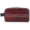 CRICKET-GIFTS Buffalo Leather Cricket Wash Bag Durable Toiletry Bag for