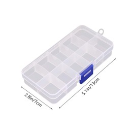 EXCEART 3 Pieces Assortment Box Small Sorting Boxes Plastic Transparent Storage Box 10 Compartments Adjustable Small Parts Assortment Box with Lid for Screws Nails Beads Earrings