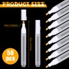 Dunzoom 50 Pcs Empty Refillable Marker 6 mm Refillable Acrylic
