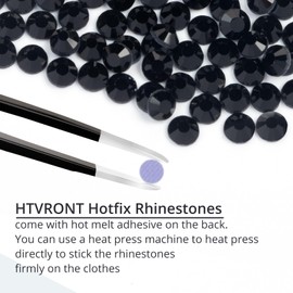 HTVRONT Rhinestones for Crafting - 1440pcs SS16 Hotfix Rhinestones for Clothes, Bright Color & Shining Flatback Rhinestones Suitable for Crafts, Decoration and Handicraft (3.7-3.9mm)