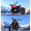 VAZESWIN Aluminum Alloy Rainproof Motorcycle Bar End Mirrors, CNC Machined