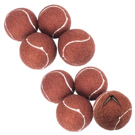 Chair Socks Chair Leg Covers Floor Protection Shock Absorbing Furniture Scratch Resistant Tennis Ball Style (Brown, Set of 8)
