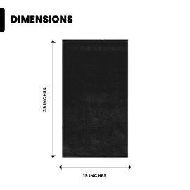 6 Pack Black Salon Towels 19”x39” – 490 GSM Ultra Soft & Quick Dry Towel for Bathroom – Highly Absorbent 100% Cotton Hotel Towels for Bathroom Luxury - Perfect for Spa, Bathrooms & Daily Comfort