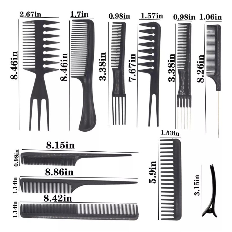 Menwai Accesorios Para Barberia Estilista Cubridor Cabello 21pcs