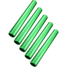 Zhehao Relay Baton Track Baton Aluminum Field Race Batons Running Baton for Students Office Clark Outdoor Field Race Tools, 5 Pieces (Green)