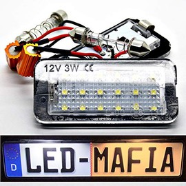 LED Number Plate Lighting Module E-Mark Plug & Play Xenon Optic 1M