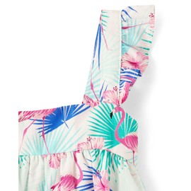 Gymboree,Girls,and Toddler Sleeveless Summer Dresses,Splash Flamingo,5T