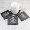 4 x 'Pirate Rum Bottle' 10cm Square Slate Coasters (CR00224090)