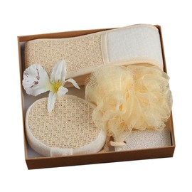 Mikinona 4pcs Sets Body Cleaning Tool Loofah Bath Sponge Towel Scrubber for Daily Exfoliation Smooth Skin Women and Men Soft and Safe for All Skin Types