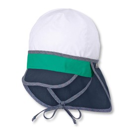 Sterntaler Boys' Hat with Visor, Chin Strap and Neck Guard, Age: 12-18 Months, Size: 49, Blue (Marine)