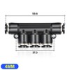 TAILONZ PNEUMATIC 4 mm OD 5 Pieces Straight Connectors Plastic