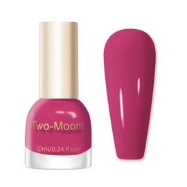 COSMOO Hot Pink Quick Dry Nail Polish, Vegan Chip-Resistant Long-Lasting Nail Lacquer for Nail Art Varnish, 0.34 fl oz (Hot Pink)