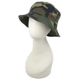 Utmost Bucket Hat 100% Cotton & Denim Lightweight Packable Outdoor Summer Beach Fishing Sun Hat(L/XL, 1pc Camo Woodland)