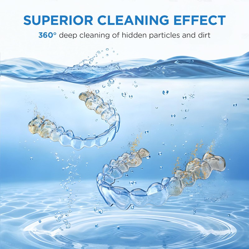 Dental Ultrasonic Retainer Cleaner Machine - Dental Cleaning Pod for