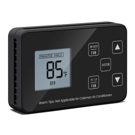 RV Thermostat, Briidea Cool/Heat RV LCD Screen Digital Thermostat, Compatible with Dometic 3106995.032, Not Applicable for Coleman Air Conditioners & Dometic 3 Wires System, 12V DC