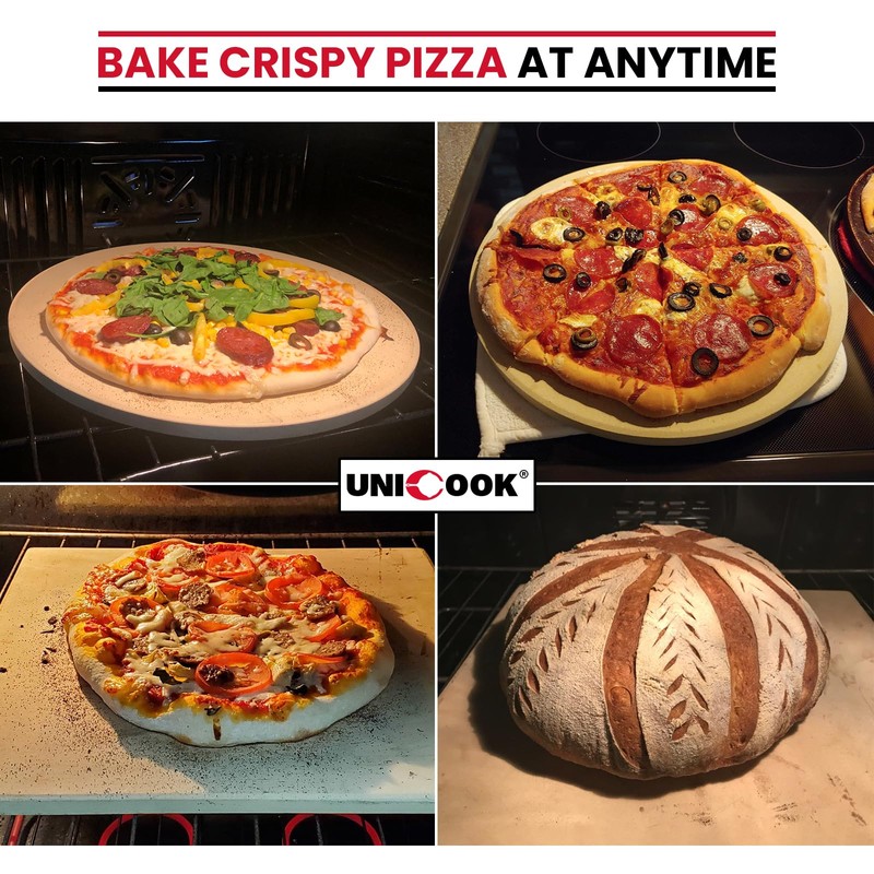 Unicook Pizza Stone 15 Inch, Premium Baking Stone for Oven