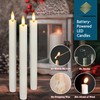 SEHNSY Flameless Taper Candles with Remote, Real Wax Battery Operated