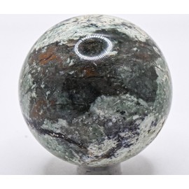 52mm 170g Green White Chrysoprase Carved Sphere Polished Natural Multicolor Chalcedony Gemstone Crystal Mineral Décor Ball - Madagascar + Stand
