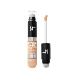 It Cosmetics Bye Bye Dark Spots Concealer, Corrector de Ojeras  Suero Multiuso, 2 de Niacinamida, cido Hialurnico y Cafena, Acabado Natural           