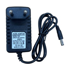 12 W Charger Compatible with Small Electronic Devices AC to DC 24 V 0.5 A Power Supply, Plug 5.5 mm x 2.5 (2.8) mm, Plug EU