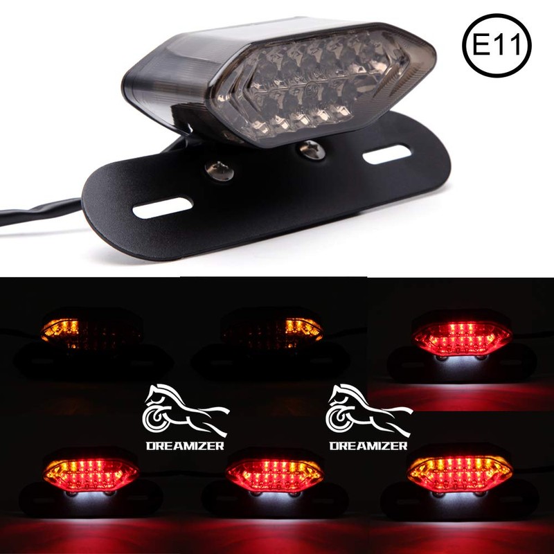 DREAMIZER Motorrad LED Rücklichter, 12V Motorrad Rückseite Licht Brechen Blinker