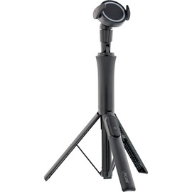 InLine Magnetisches Handy Stativ & Selfie Stick, für Smartphones, Magsafe kompatibel, Bluetooth Funkauslöser, Teleskop, schwarz, Aluminium, 34,5-150cm, 48091