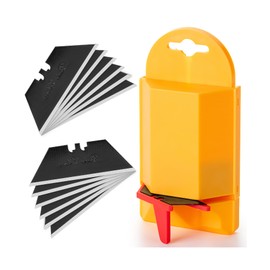 Bates- Utility Knife Blades with Dispenser, 50 Pack, Carbon Steel, Black, Box Cutter Blades, Utility Razor Blades Utility Knife, Razor Knife Blades, Replacement Blades, Razor Blades for Box Cutters