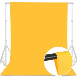 GFCC Yellow Backdrop - 8FTX10FT Yellow Photo Backdrop for Photoshoot Background for Photography Screen Video Recording Picture Background