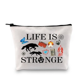 BDPWSS Life is Strange Gift LIS Video Game Fans Merchandise Max and Chloe Gift Life is Strange Inspired Makeup Bag for Gamer (Strange Makeup bagCA)