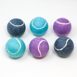 Price's Pastel Colour Type 2 Tennis Balls Made in the UK (2 x Bahama Blue, 2 x Denim Wash, 2 x Purple)