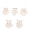 Gotetiso Pack of 5 Macrame Pendants Mini Macrame Wall Hanging